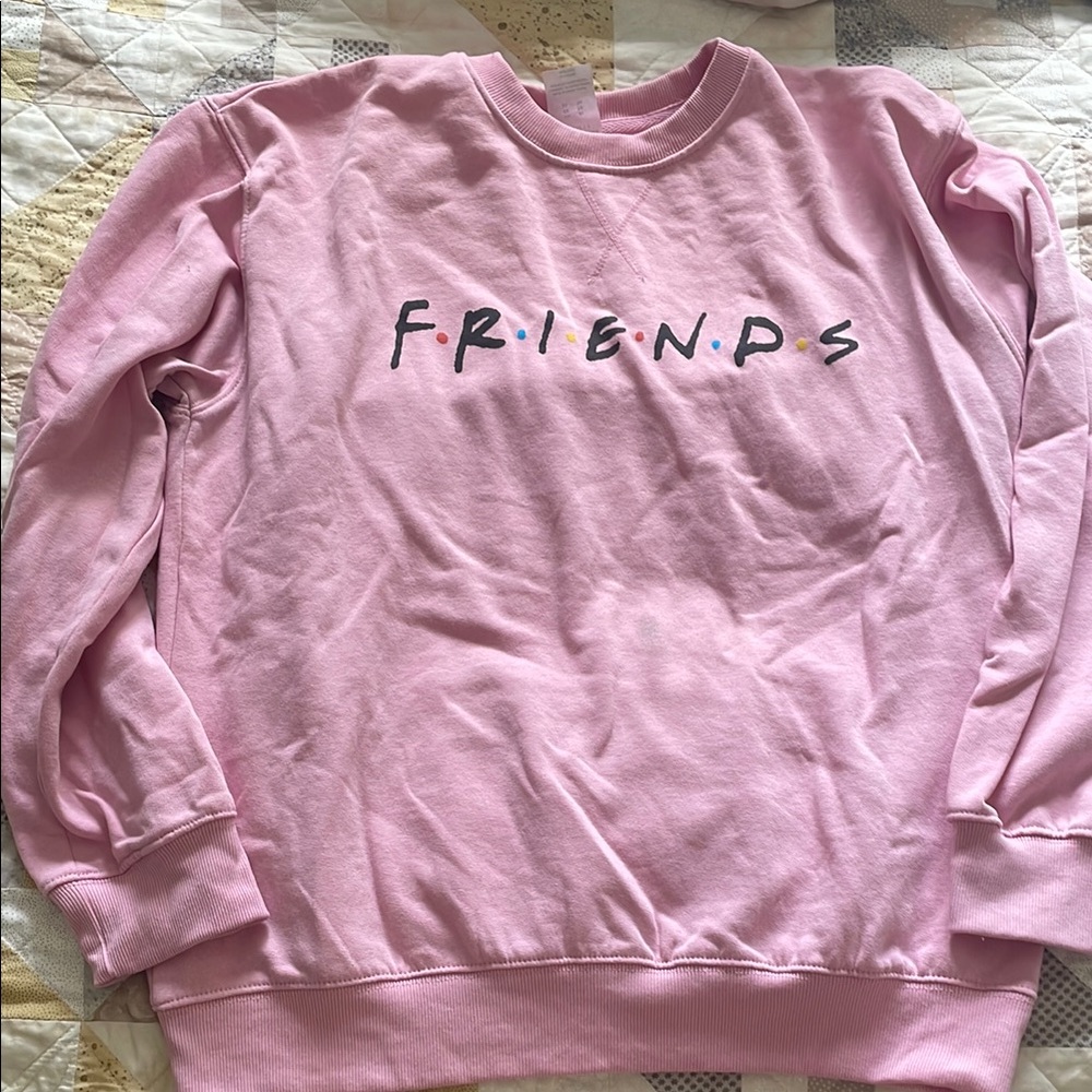Streetwear Society Pink Crew Neck Sweater Friends Design